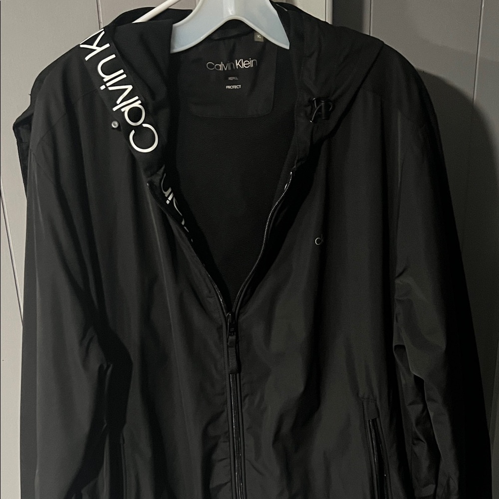 Calvin Klein Black Windbreaker for Men
